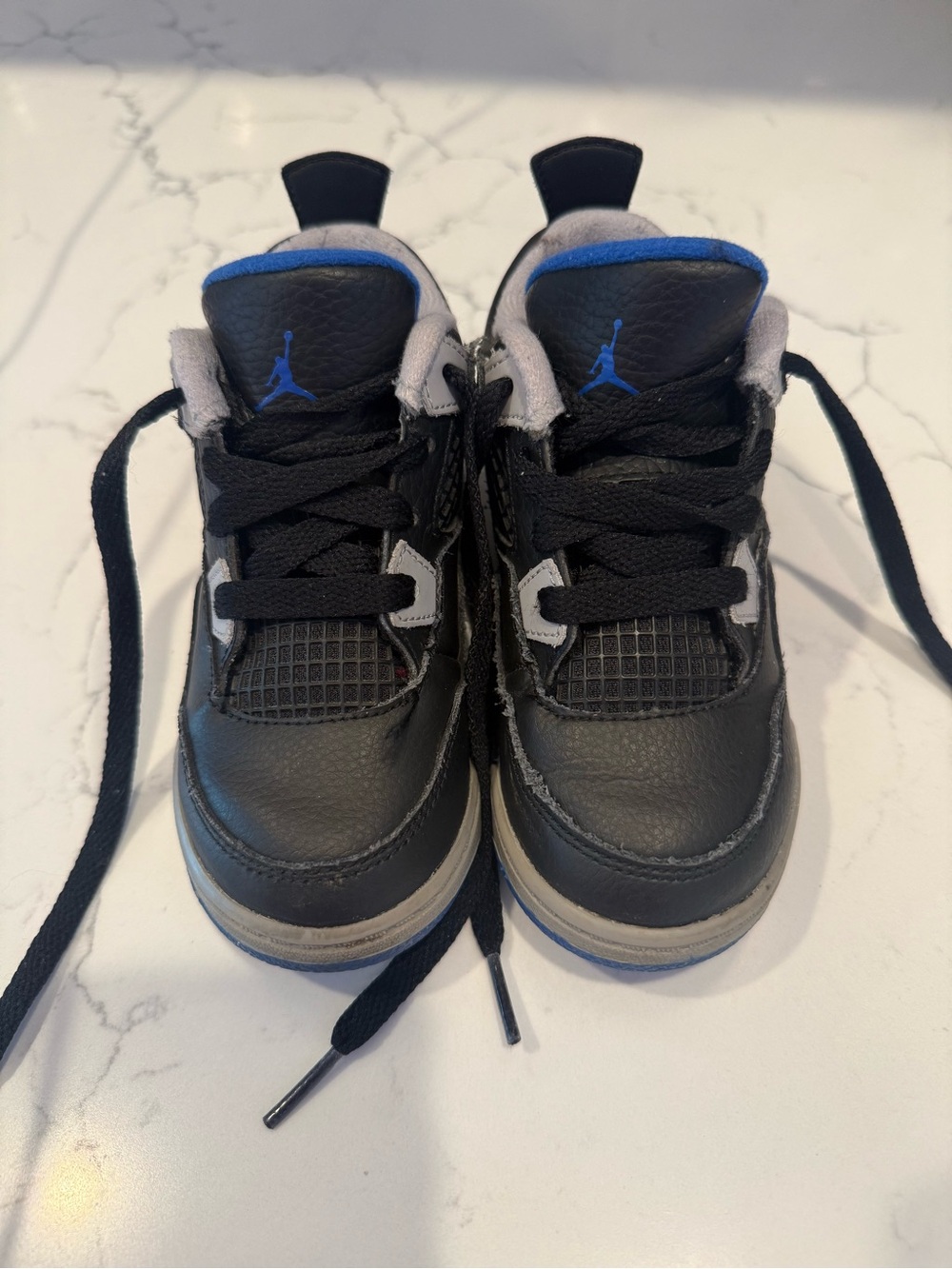 Jordan Kids Black & Blue High-Top Sneakers